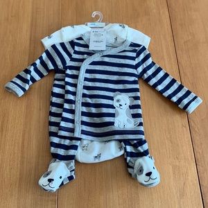 Carters 3 piece 0-3 dog theme